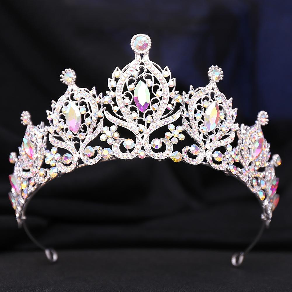 Nouvelle couronne de mariée en cristal, diadème, tempérament, alliage, accessoires de cheveux de mariage occidentaux