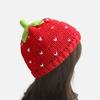 Warm Strawberry Pullover Cap Creative Pineapple Beanie Grape Knitted Fruit Hat  Skiing