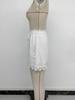 2026 Resort Style White Lace Patchwork Drawstring Shorts