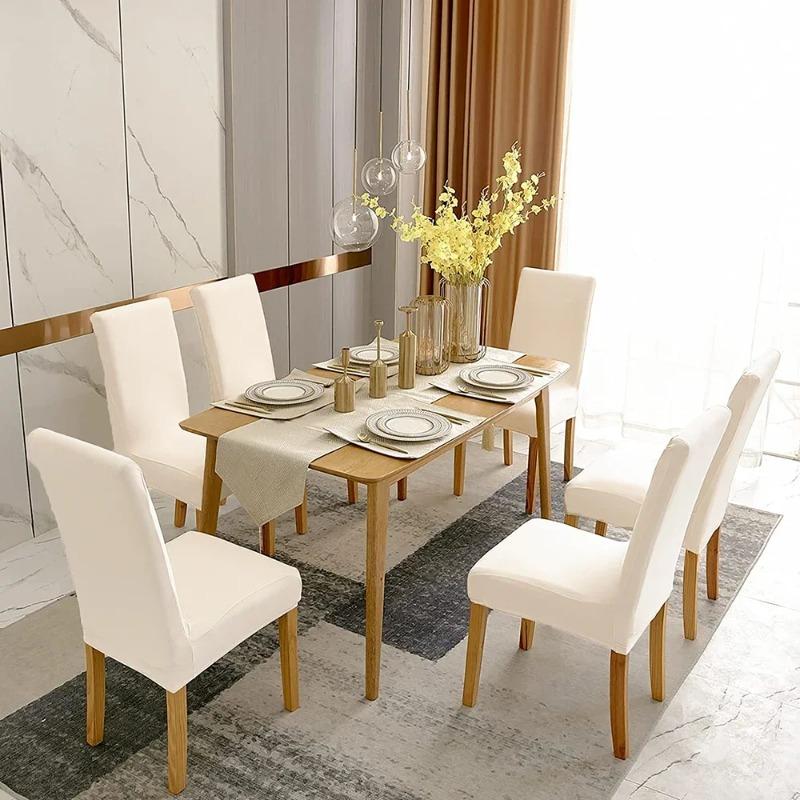 Elastic Chair Cover Dining Room Spandex Chair Seat Covers 24 Colors for Choice Universal Size for Kitchen Wedding Banquet 1PC