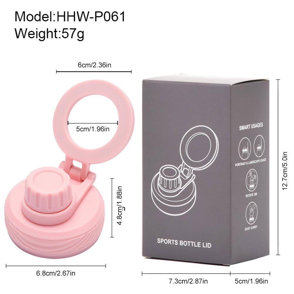 Double Vacuum Insulated Bottle Lid with Cellphone Magnetic Stand Thermal Water Cup Lid Double Layer Vacuum Cup Lid for MagSafe