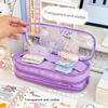 Creative Pen Case Cartoon Girl Animal Waterproof Storage