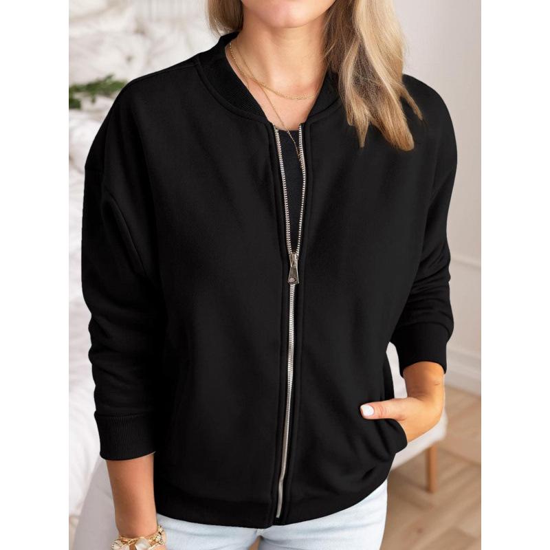 2025 Women's European & American Zip-Up Sport Jacket with Pockets