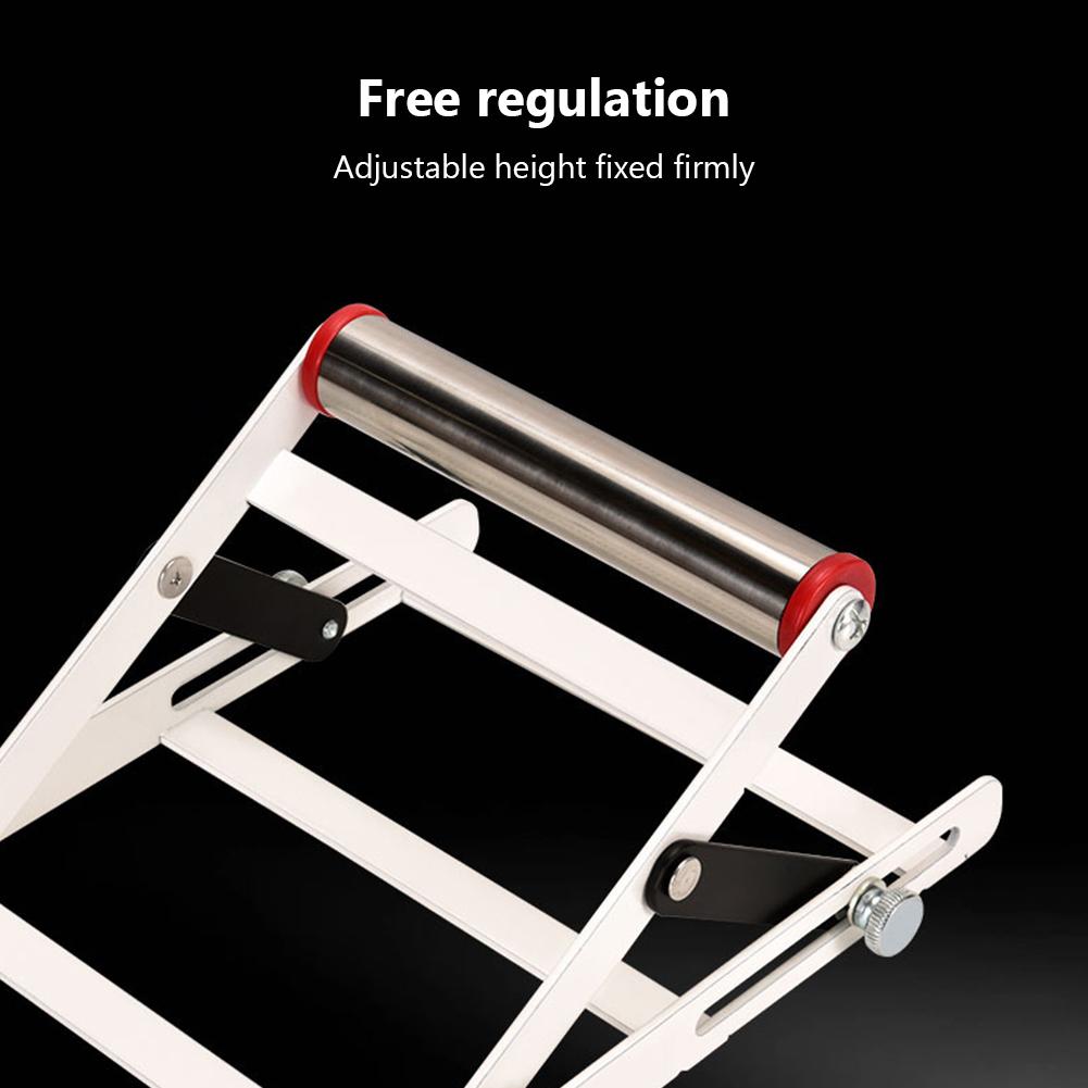 Bordsågsstativ Rostfritt stål Höjdjusterbart Vikbart Metallskärmaskin Rullstöd Materialstödram