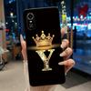 Superior Fashion Couple Soft Silicone Black Phone Case For ZTE Blade A31 Case Shockproof Crown Letter Pattern Shell
