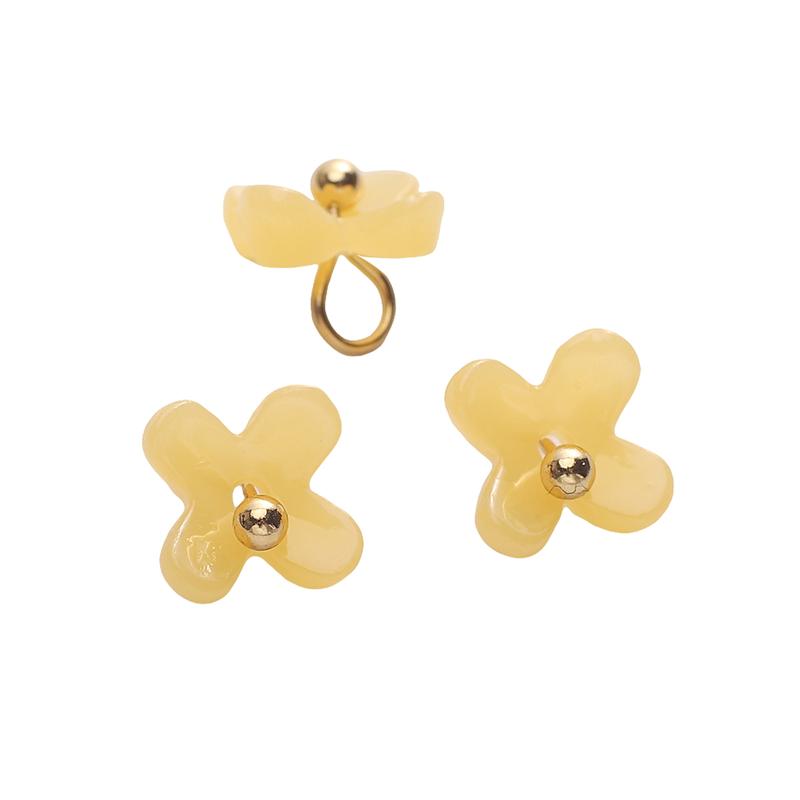 5Pcs Resin Osmanthus Pendant Charms For DIY Handmade Jewelry Making Finding Gifts