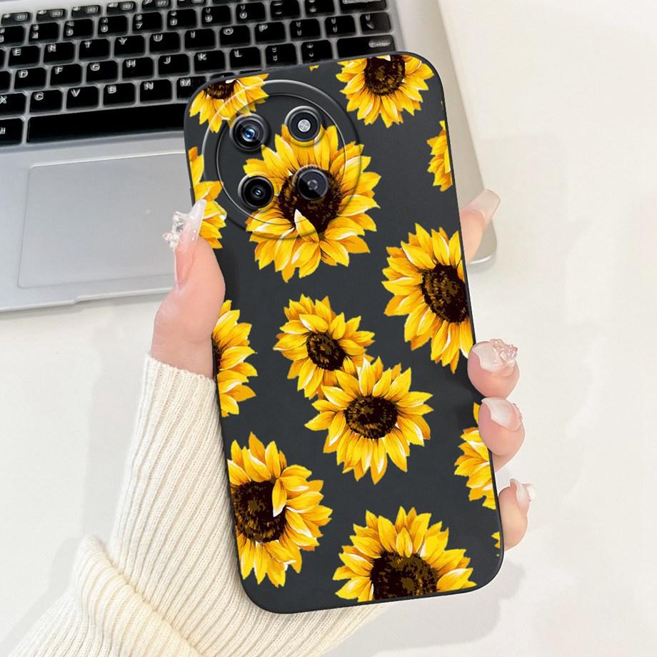 Flower Girly Fashion Phone Case For Realme 11 4G / Realme RMX3636 6.4" Back Cover Butterfly Love Heart Bumper Fundas Matte Capa