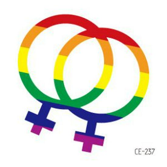 

Ruikalong Waterproof Rainbow Tattoo Stickers for Pride Day and Sports Events 60×60mm