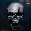 Scary Party Supplies for Halloween Skull Static Window Stickers, Realistic Glass Decals, Waterproof PVC Reusable Bathroom Film Clings, Removable