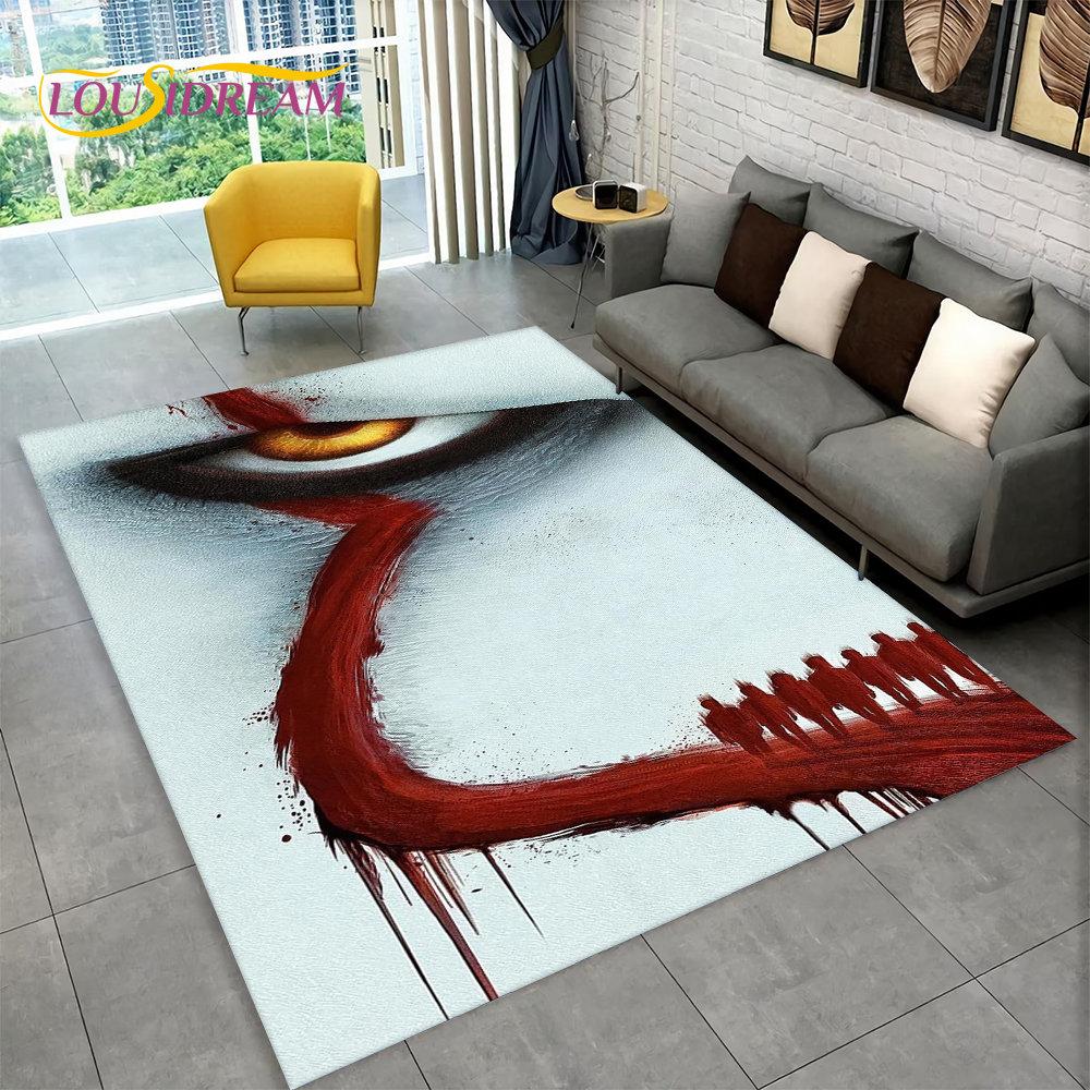 Horrorfilm-Charakter Chucky Saw Cartoon-Teppich, Teppich für Wohnzimmer, Schlafzimmer, Sofa, Fußmatte, Dekoration, rutschfeste Bodenmatte