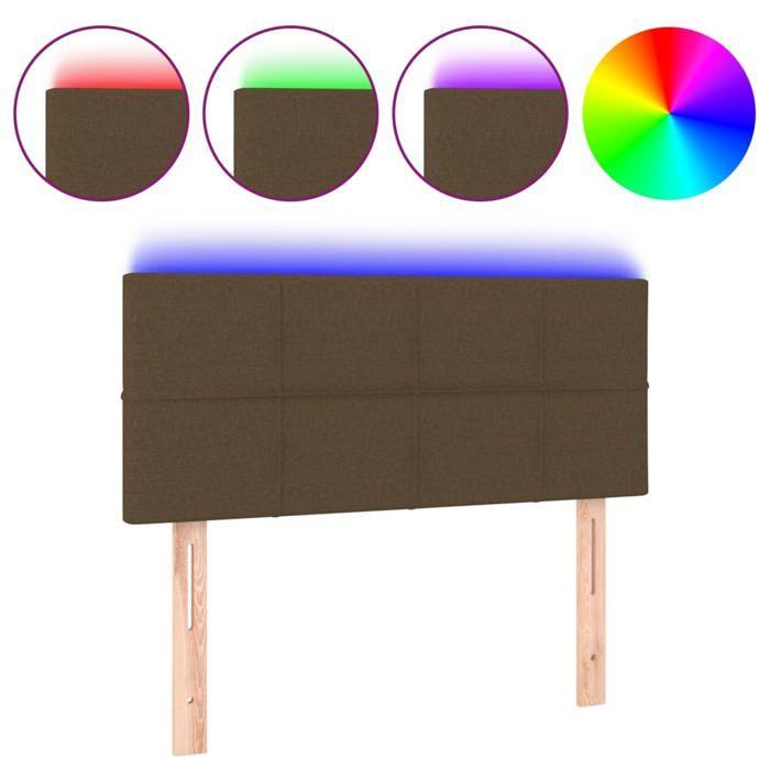 VidaXL LED Headboard Bedroom Furniture Single Bed Accessory Headboard Interior Dark Brown 3121605