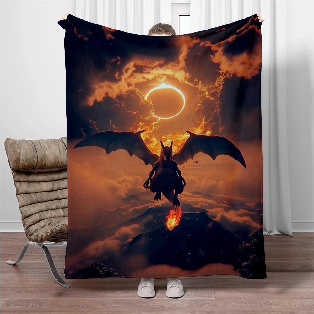 31 Style Pokemon Cartoon Cute Pikachu 3D Soft Flannel Blanket for Bed Bedroom Sofa Picnic,Throw Blankets for Kids Outdoors Gift