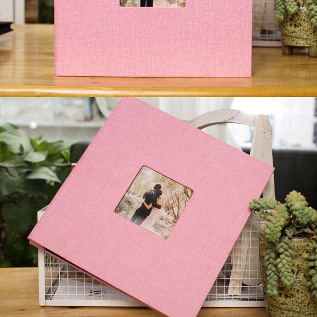 Capa de Tecido Álbum de Fotos Autoadesivo Feito à Mão DIY Scrapbook Casa Aniversário