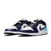 Jordan Air Jordan 1 Slip Resistant Abrasion Resistant Low Top Skateboard Shoes Unisex White Blue Black 553558-132(Team963-SBOX)