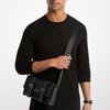 MICHAEL KORS COOPER presbyopic patchwork flap artificial leather shoulder bag men's black