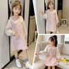 Baby Girls Dresses Spring Autumn Cute Puff Sleeve Kids Princess Clothes Plaid Doll Collar Party Teens Wear for 6 8 10 12 Year