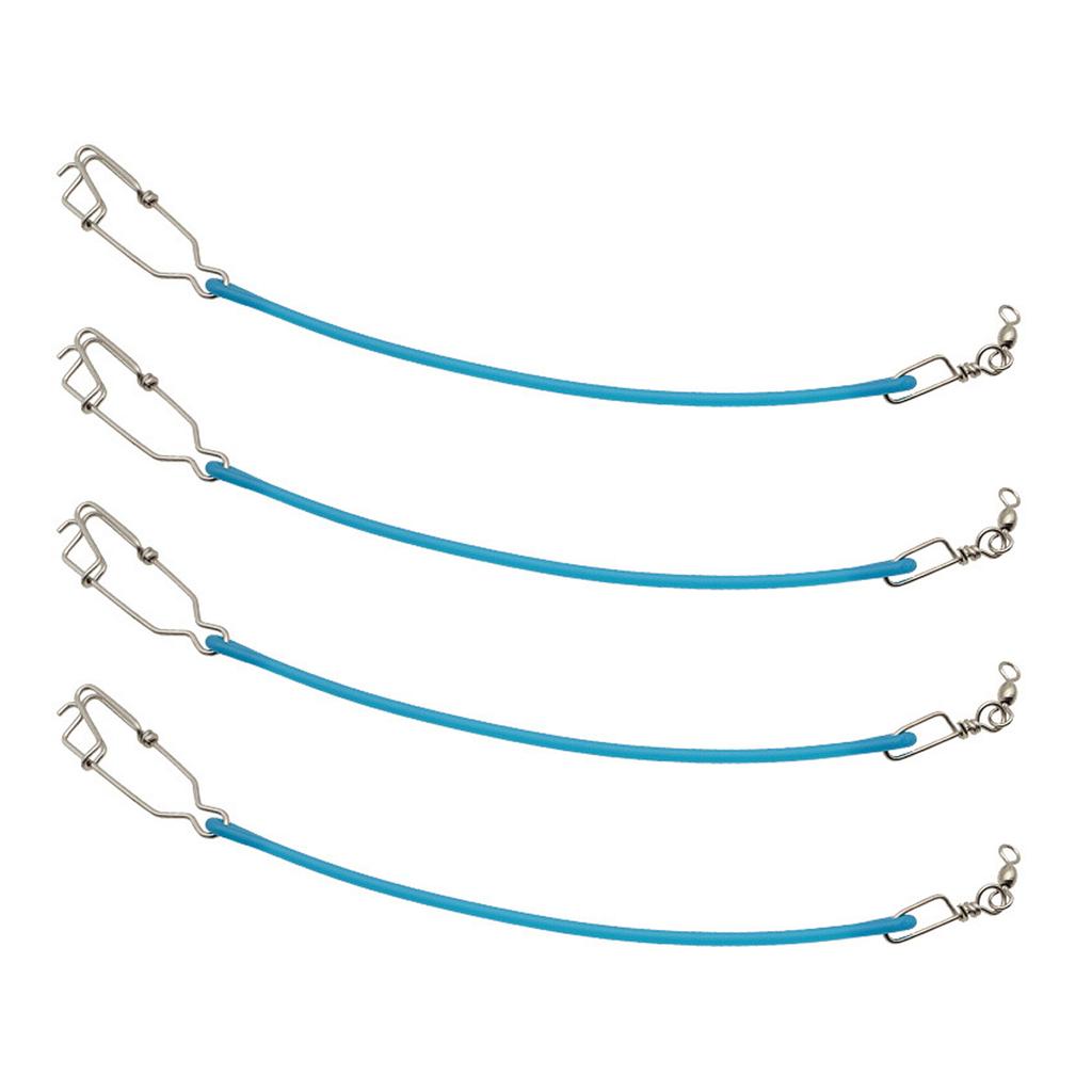 Confezione da 4 Corde Elastiche per Downrigger con Moschettone Girevole a 360 Gradi Moschettone in Acciaio Inossidabile per Pesca a Traina in Mare Profondo