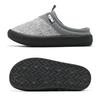 Mozu Men's Lightweight Slide Sandals with Cotton Blend Insoles and Clogs, Perfect for Indoor and Outdoor Wear, Gray Plain Weave and Mesh Combination (