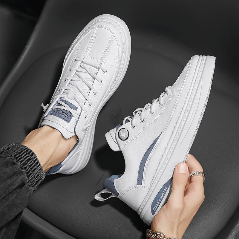 Men's Shoes European Board Shoes 2024 New Winter New Breathable Shoes Men's Little White Shoes Sports and Leisure Trendy Shoes