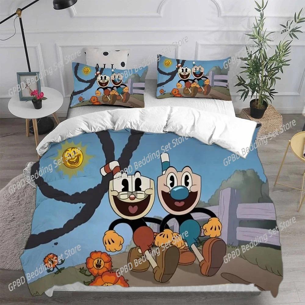 New Home Textiles Cartoon Cuphead Bedding Set Bedroom Soft Modern Bedspreads Comefortable Duvet Cover Quilt Cover And Pillowcase