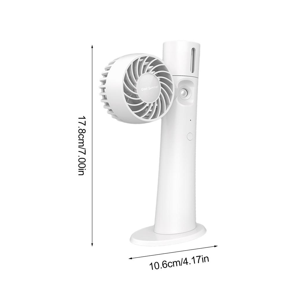Portable Mist Fan 2 Speed Modes Mist Spray Fan With LED Light Multifunctional Portable Strong-Wind Air Cooling For Travel