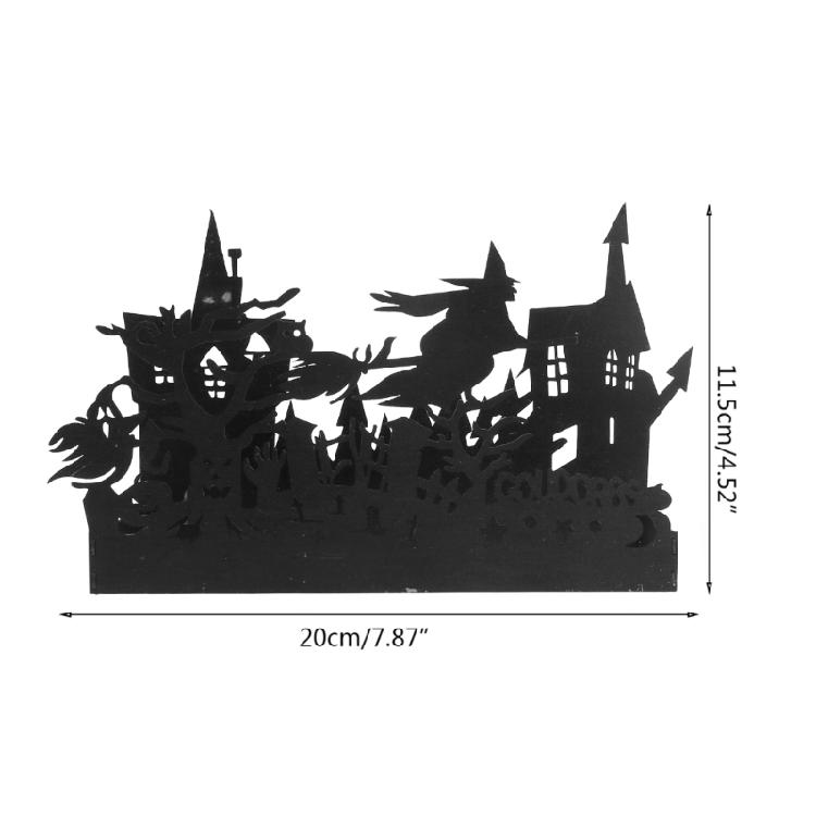 Novelty Witch Silhouette Candle Holder Halloween Candle Holder for Party Decor