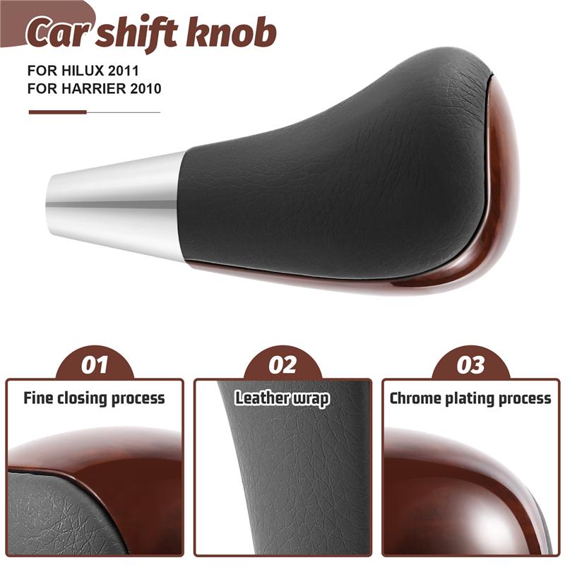 Wood Grain Car Gear Shift Knob for Toyota Corolla Camry/Harrier Fortuner Crown Land Cruiser Lever Shifter Stick