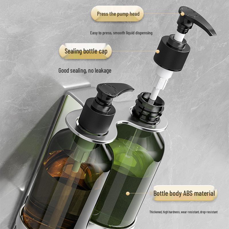 Punch-Free 304 Stainless Steel Wall-Mounted Soap & Sanitizer Dispenser