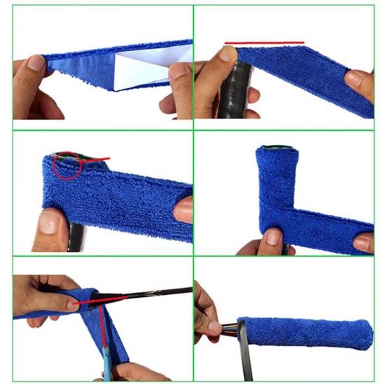Racket Grip Tape Solid Color Sweat Ansorplent Long-lasting Badminton Racket Grip Band
