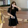 Women's Sweet Spicy Wind Short-sleeved Dress Spring Summer French Retro Holiday Travel Slim-fit Dress