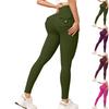 Taschen Pfirsich Po Fitness Yoga Hose Damen Hohe Taille Po Lifting Fleece Elastisch Laufen Eng Sport Fitnesshose