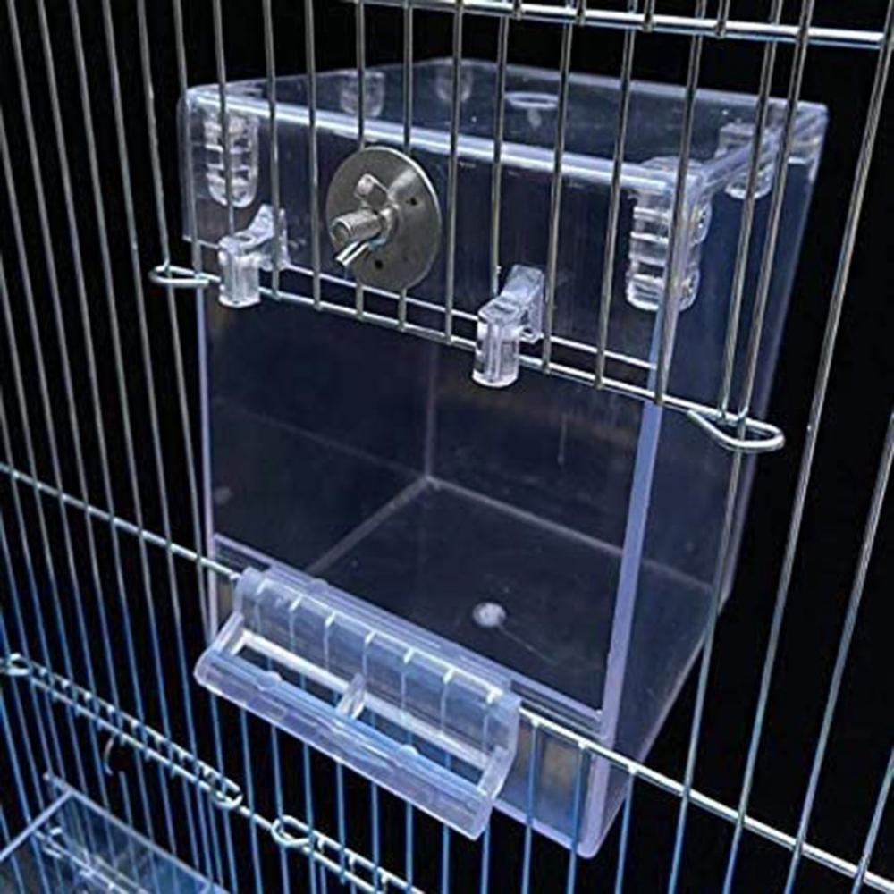 Hanging No-Leakage Shower Transparent Parrot Bathtub Bathing Box Birdbath Bird Bath for Cage