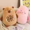 Six Balls Capybara Bag Cartoon Newt Animal Squishy Mini Dolls Plush Pillow Office Nap Food Snack Plushie Peluche Gift