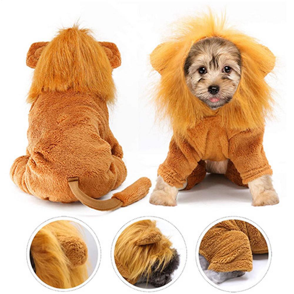 Hund Löwen Hoodie Haustierkleidung Cosplay Outfit Süß Weich Warm Löwenperücke Haustierkleidung Outfit Für Kleine Mittlere Bis Große Hunde