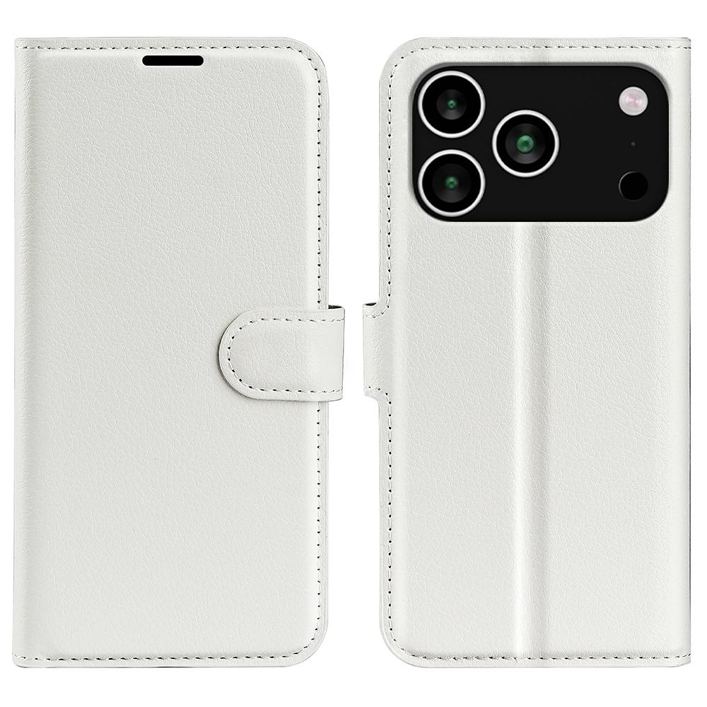 For iPhone 17 Pro Max Wallet Case Litchi Texture Shockproof Leather Flip Stand Phone Cover