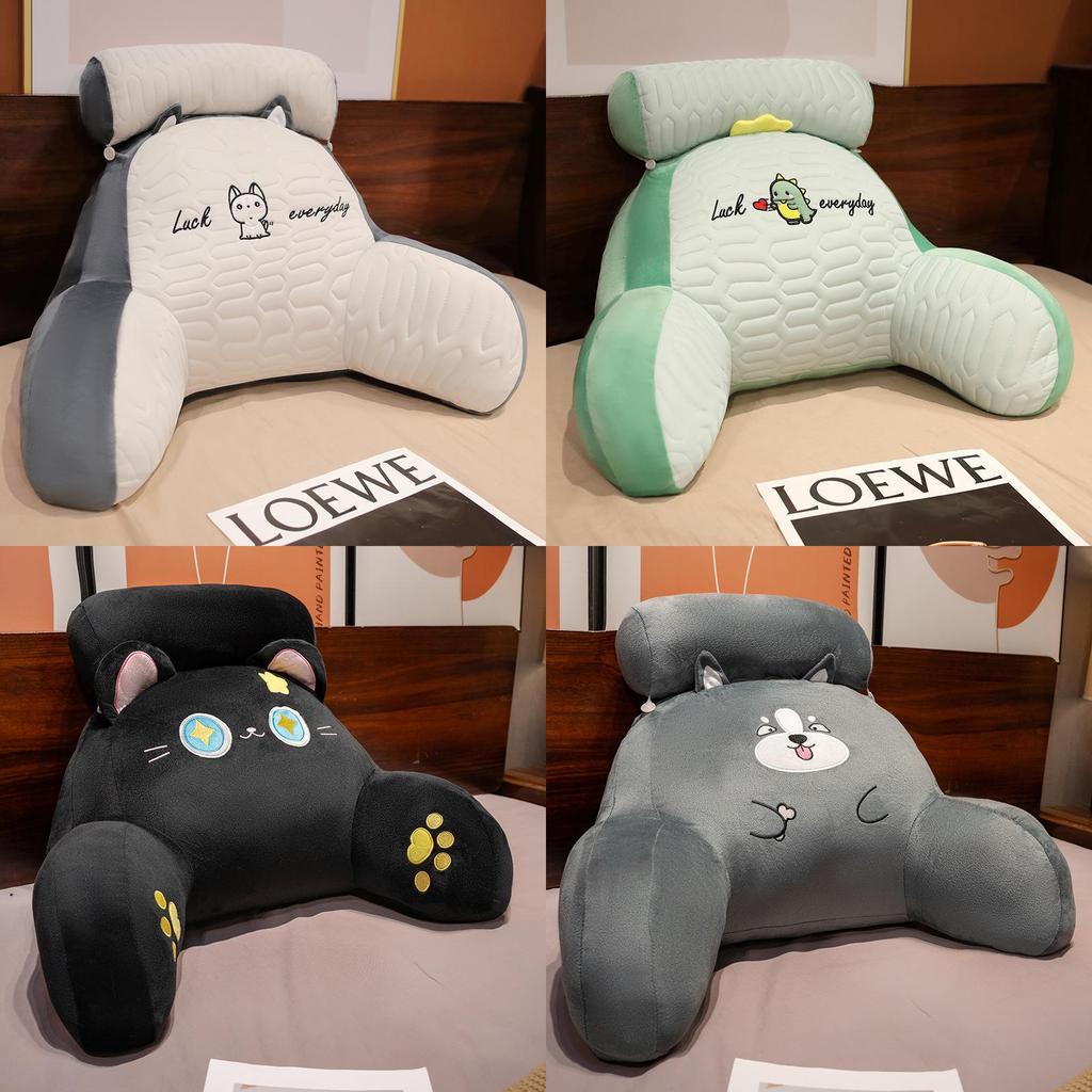 Cartoon Anime Lumbar Pillow With Plush Cover For Bed Couch Support