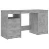 VidaXL Bureau Gris béton 140x50x76 cm Aggloméré