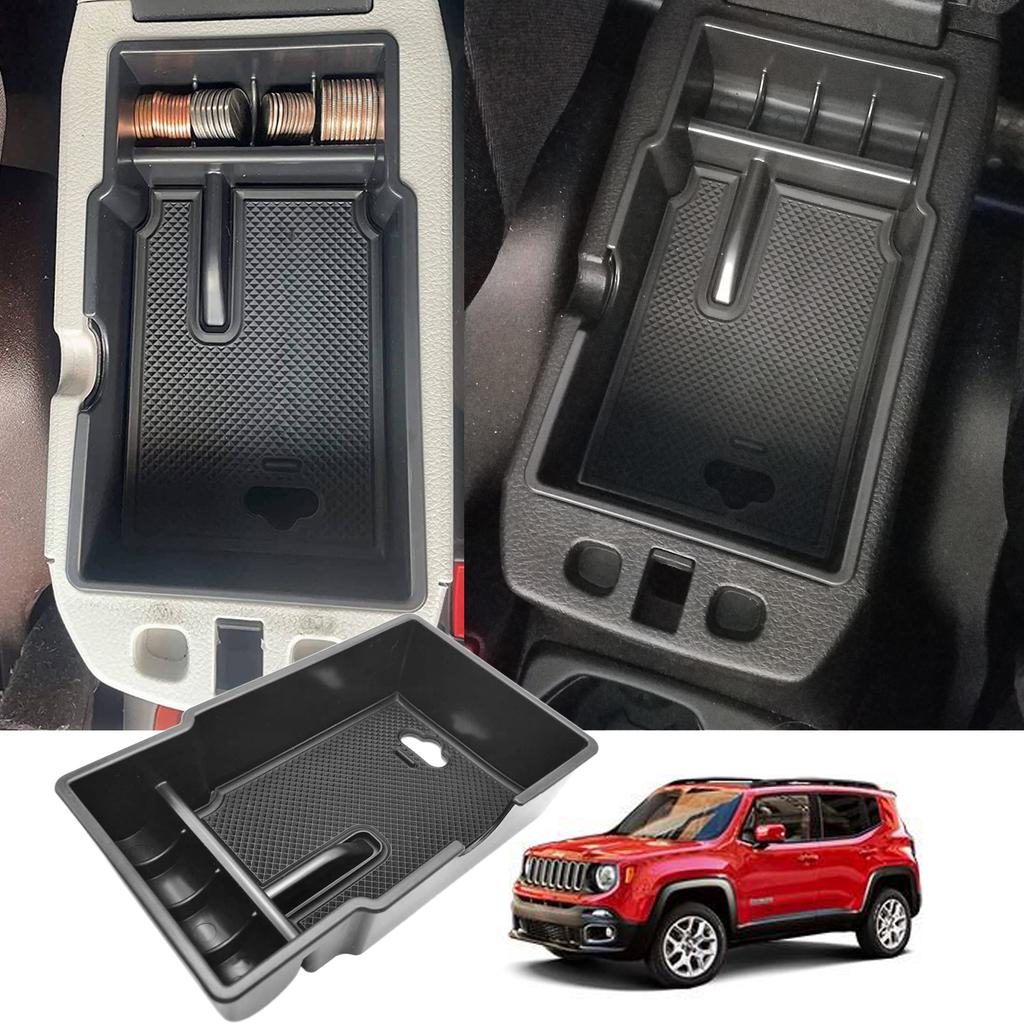 Central Armrest Box Organizer Tray for Jeep Renegade 2015-2025 Center Console Storage Box Tidying Interior Car Accessories