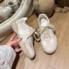 Cowhide version~ New small inner height increase German training shoes women's versatile lace-up casual sports shoes thick-soled Forrest Gump shoes