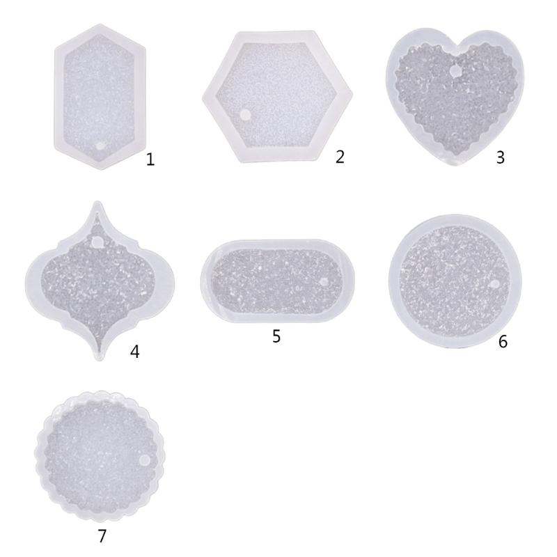 DIY Diamond Listing Silicone Epoxy Resin Mold Diamond Irregular Aromatherapy Pendant Tag Keychain Jewelry Mold Tools
