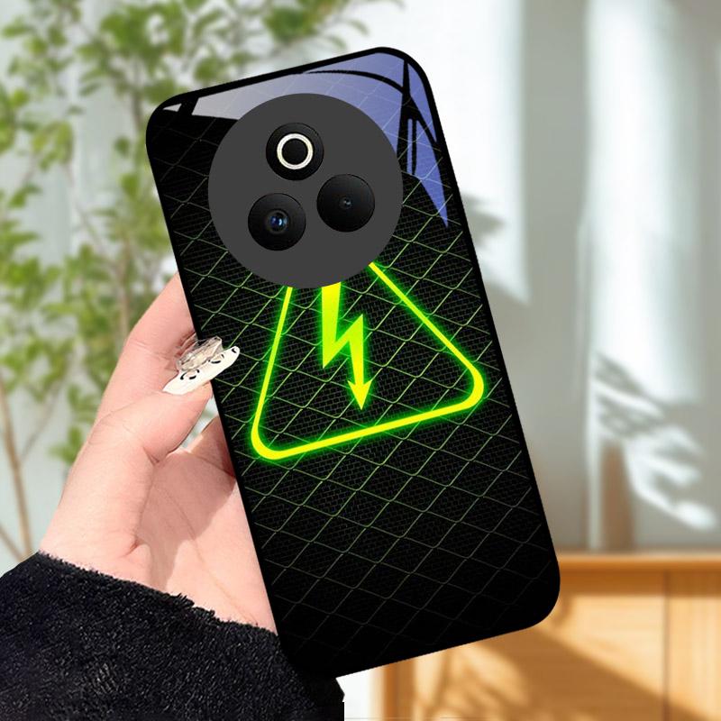 Tempered Glass Phone Case For OPPO Realme P3 Pro 5G Funda Shockproof Hard PC Shell Back Cover For Realme P3Pro RMX5032 Coque