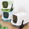 Spillproof Deodorant Cat Litter Box - Large Capacity Fully Enclosed Toilet Two-Way Shovel Closed Sandbox Pet Toilet for Cats