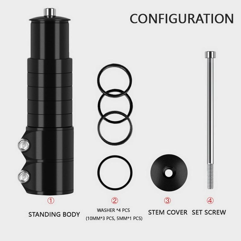 Rallonge De Tige De Fourche Vélo - Alliage D'Aluminium, Augmente La Hauteur Du Guidon D'Environ 3 Cm - Pour Vélo Route Et Pliant