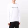 Emporio Armani Letter Print Loose Fit Crew Neck Long Sleeve Sweatshirt Men Sweatshirt White 8N1MR6-1JRIZ-F109