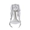 Azur Lane Vampire Silver White Cosplay Wig Double Ponytail With Tigers Mouth Clip Anime Costume Hair for Face Reducing Body