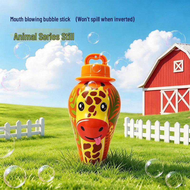 No-Spill Bubble Cup - Adorable Pet-Themed Handheld Bubble Wand for Kids' Outdoor Fun