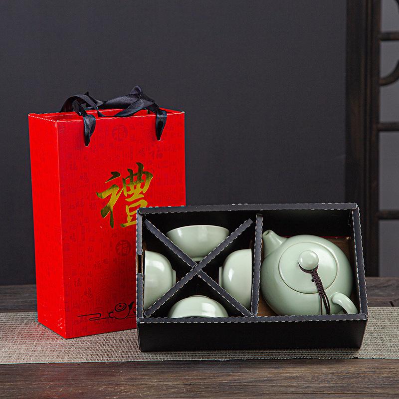 ceramic tea set, a pot of two or four cups set, commercial real estate accompanying small gifts