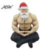 Fun Fitness Themed Gifts Strong Muscles Santa Claus Ornament, Muscle Lines And Beard Decor, 3D Printed Funny Holiday Decor Christmas Decoration,