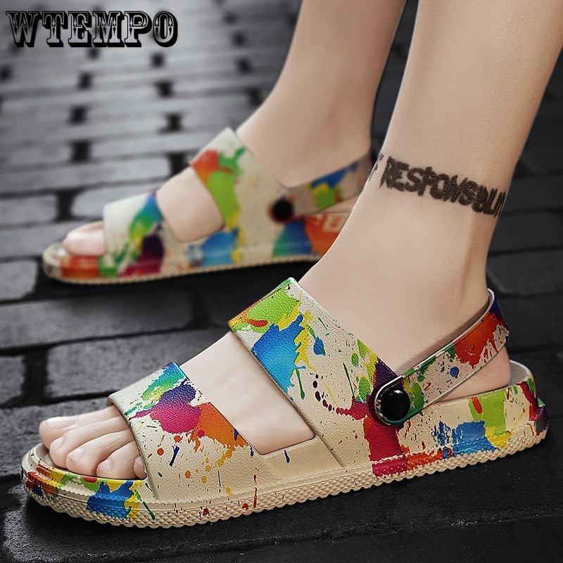 Ciabatte in EVA Estive da Uomo Camouflage Sandali da Spiaggia Fondo Morbido Fondo Spesso Antiscivolo Pantofole Sandali per Piedi Non Odoranti Indoor Outdoor