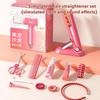 Set Gioco Simulazione Barbiere Bellezza Capelli Trucco per Bambini Salone Acconciatura Asciugacapelli Strumento Styling Gioco di Finzione Casa Ragazze Regalo